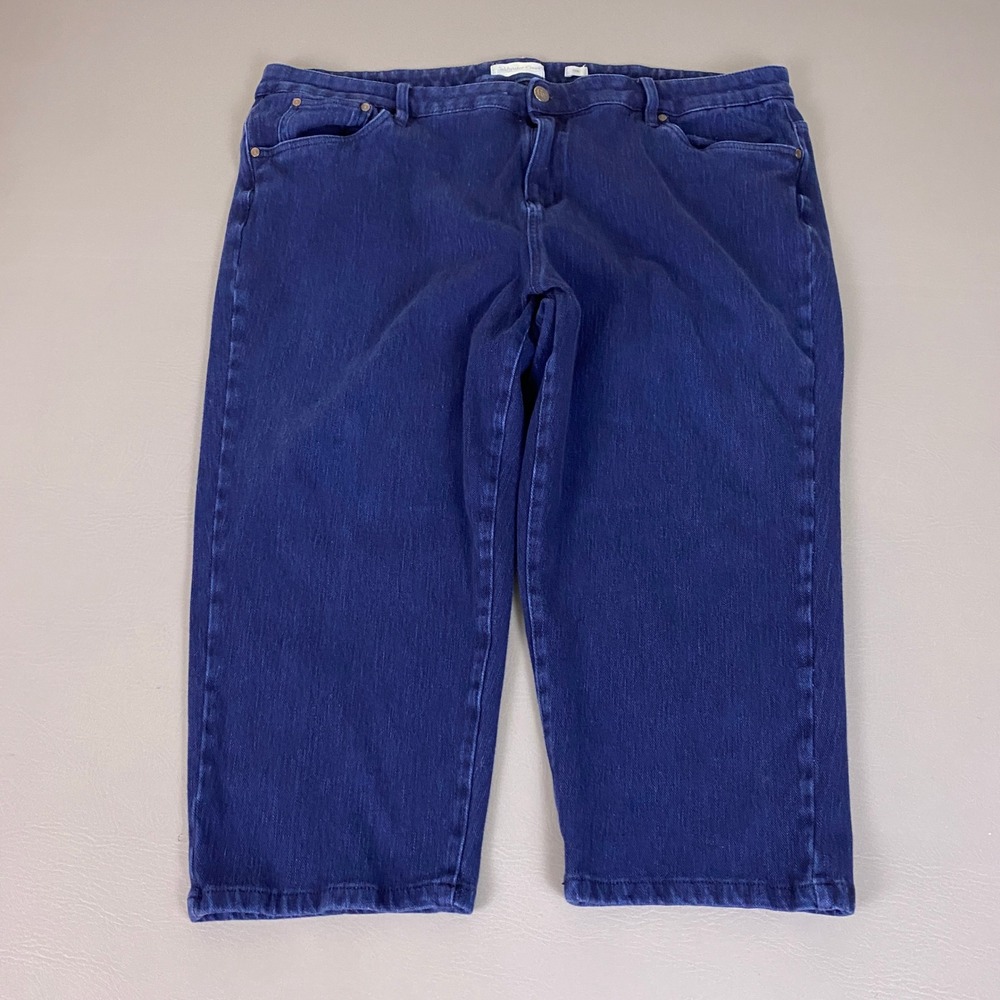 Coldwater Creek Jeans Women's Size 22W Capri Blue Knit Denim High Rise Straight